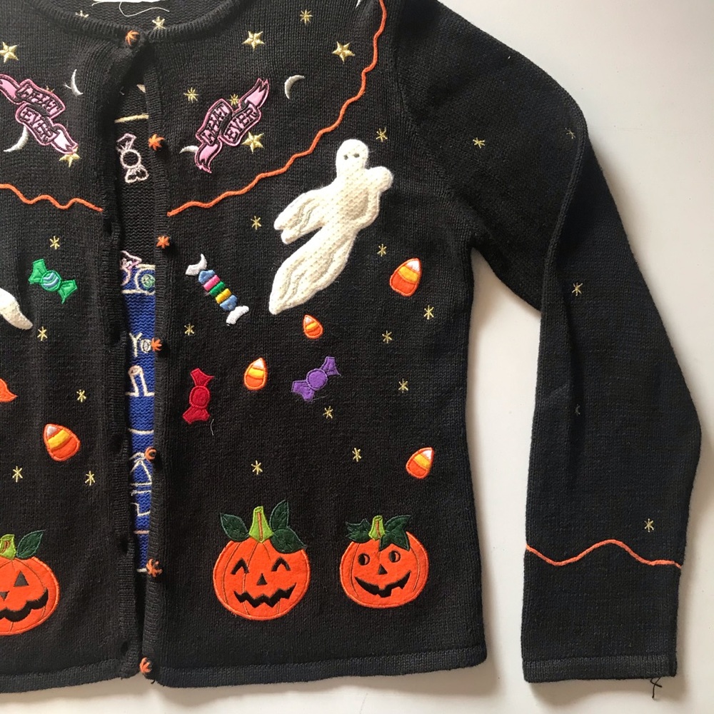 Whatever Halloween kitsch sweater